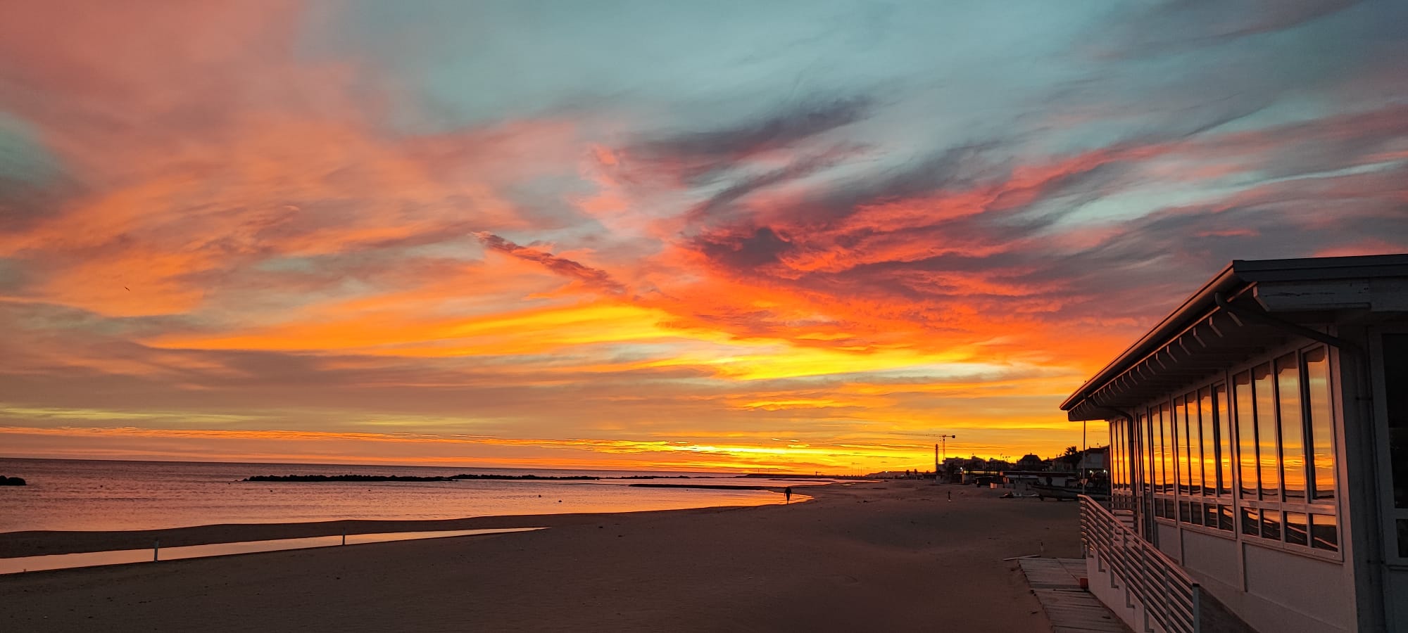 Tramonto sul mare di Francavilla al Mare, sede del primo digiuno